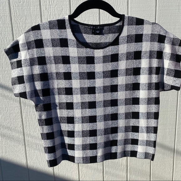 Theory Checkered Knit top, Small - Picture 13 of 13